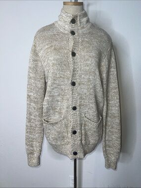 UpWest Resort Neutral Knit Button-Up Sweater Cardigan